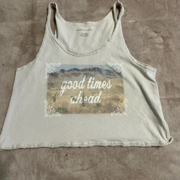 American Eagle Cropped Tank Top Size XS Crop Trendy - Picture 1 of 5